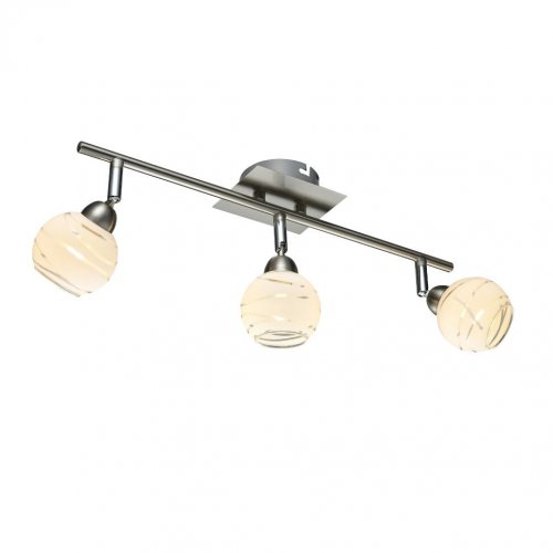 ESTO 760016-3 PAVO spot na liště 3xG9 nikl mat a sklo bílé