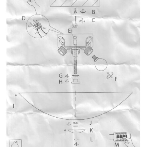 Searchlight 1777 EOL stropní svítidlo 3xE14 bílá - obrázek