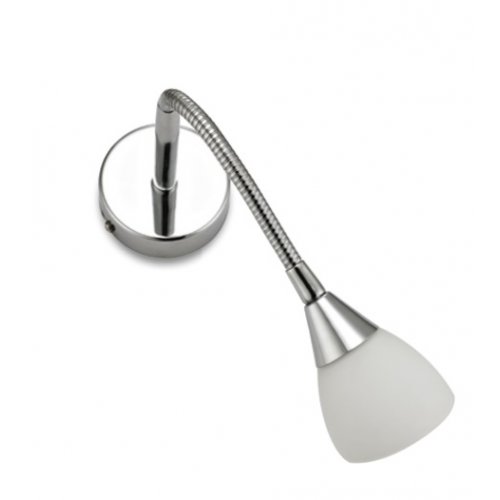 SPOT-F1 přisazené svítidlo na stěnu v kovu chrom lesklý a sklo - obrázek