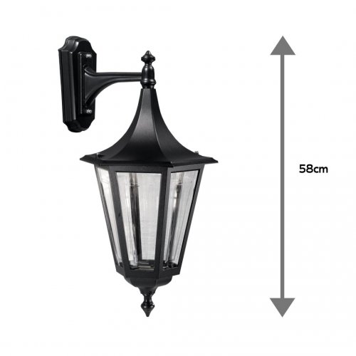 SEN303-6 Bark venkovní světlo na zeď IP43 černé výška 58cm