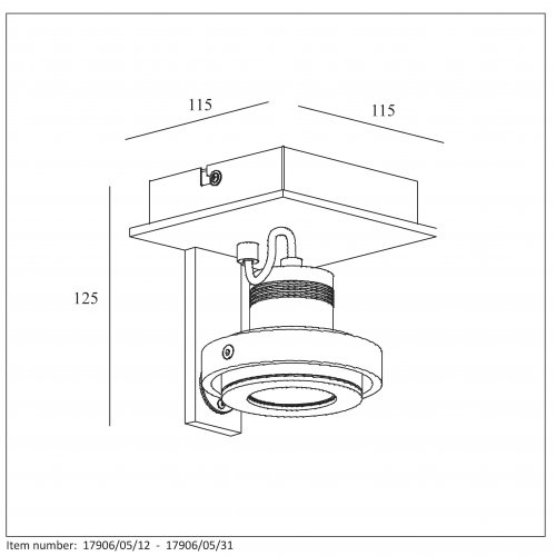 LUCIDE LANDA II - Stropní svítidlo - LED 5W (49000/05/36 incl) bodové svítidlo, bodovka - obrázek