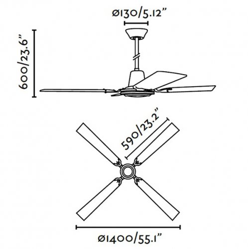 Stropní ventilátor MALVINAS 33111, STROPNÍ VENTILÁTOR, HNĚDÁ - obrázek
