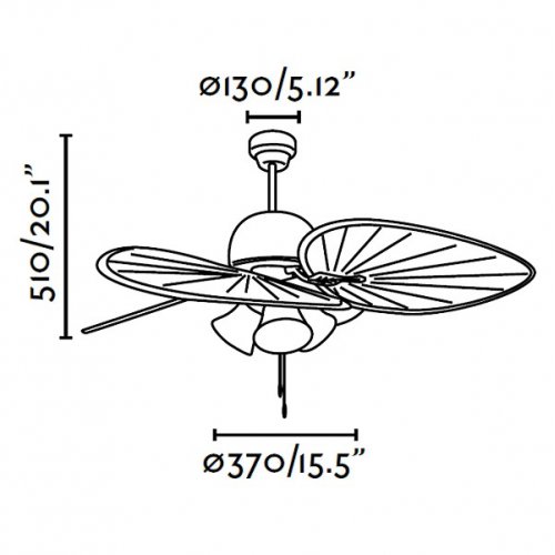 Stropní ventilátor CUBA 33352, STROPNÍ VENTILÁTOR, HNĚDÁ - obrázek