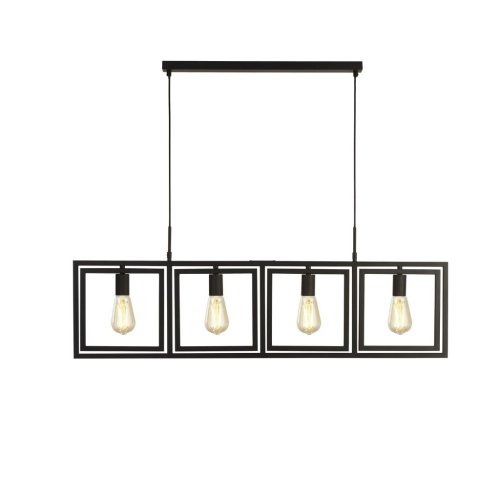 Searchlight 23203-4BK Plaza závěsné černé kovové svítidlo - obrázek