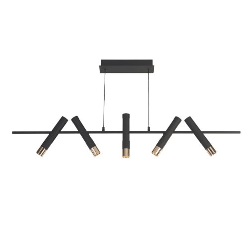 Searchlight 31651-5BK Cylinder závěsné černé kovové svítidlo - obrázek