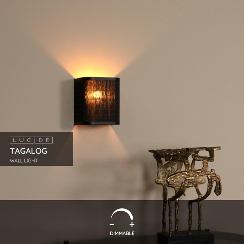 LUCIDE Lucide TAGALOG - Wall light - 1xE27 - Black nástěnné svítidlo - obrázek