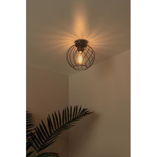 LUCIDE Lucide DANZA - Flush ceiling light - ? 25 cm - 1xE27 - Black - obrázek
