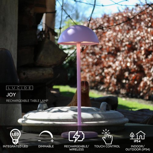 LUCIDE Lucide JOY - Rechargeable Table lamp Outdoor - Battery - D12 cm - LED venkovní svítidlo - obrázek