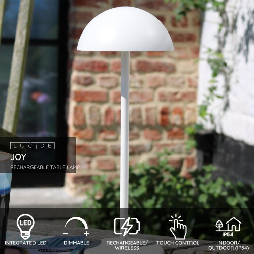 LUCIDE Lucide JOY - Rechargeable Table lamp Outdoor - Battery - ? 12 cm - LED venkovní svítidlo - obrázek