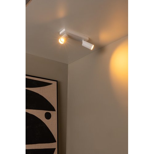 LUCIDE Lucide CLUBS - Ceiling spotlight - 2xGU10 - White - obrázek