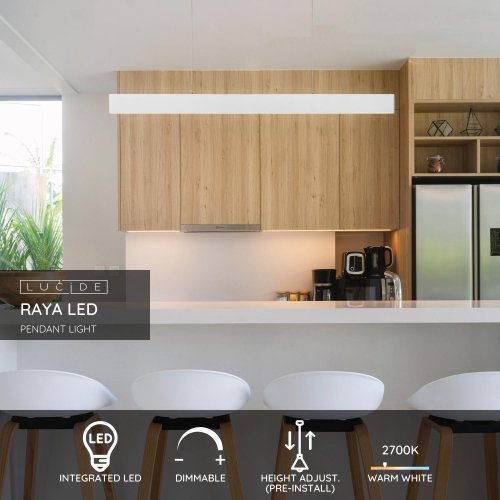LUCIDE Lucide RAYA LED - Pendant light - LED Dim. - 1x36W 2700K - White závěsné svítidlo, lustr - obrázek