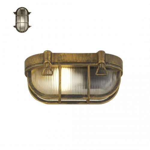 Searchlight 61402BG Bulkhead nástěnné svítidlo zlatá antik