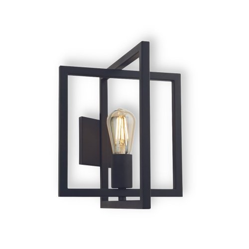 Searchlight 23203-1BK Plaza nástěnné černé kovové svítidlo