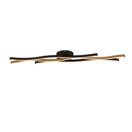 Searchlight 32103-1BK Bloom stropní svítidlo černé a mosaz - obrázek