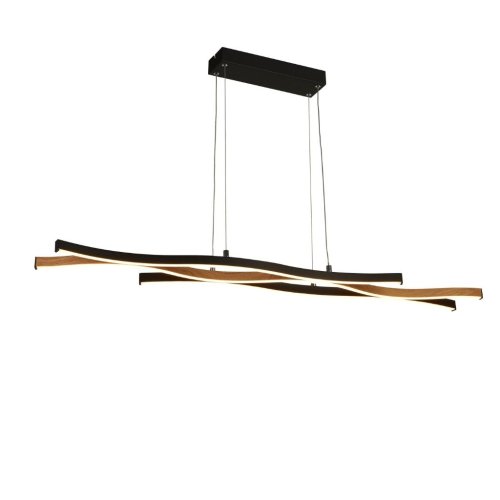 Searchlight 32104-1BK Bloom závěsné svítidlo černé a mosaz - obrázek