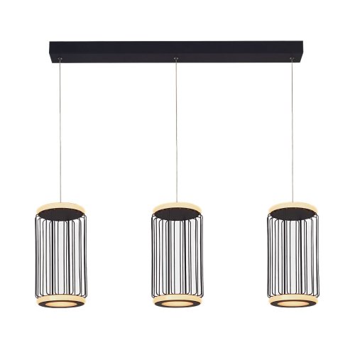 Searchlight 54212-3BK Circolo závěsné svítidlo černé