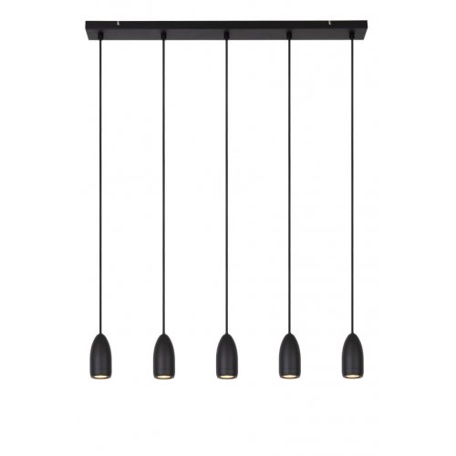 LUCIDE Lucide EVORA - Pendant light - D10 cm - 5xGU10 - Black závěsné svítidlo, lustr