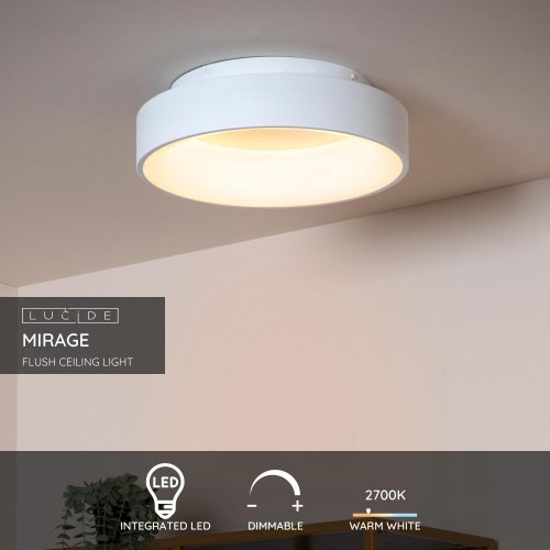 LUCIDE Lucide MIRAGE - Flush ceiling light - D38 cm - LED Dim. - 1x22W 2700K - obrázek