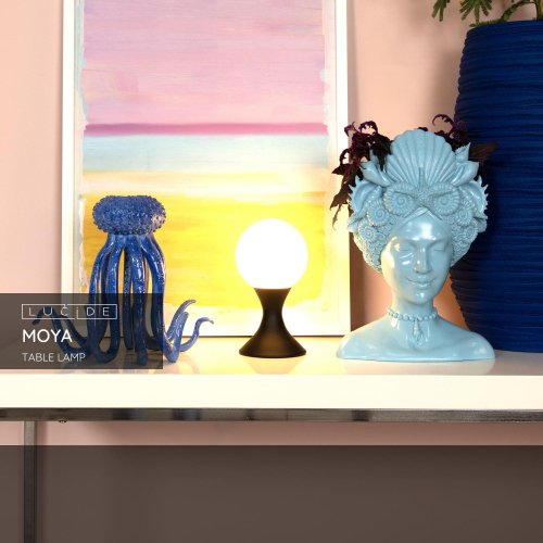 LUCIDE Lucide MOYA - Table lamp - D12 cm - 1xG9 - Black stolní lampa - obrázek