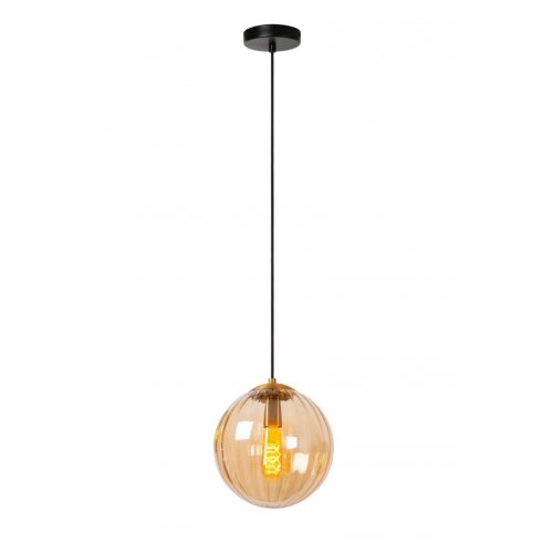 LUCIDE Lucide MONSAREZ - Pendant light - D25 cm - 1xE27 - Amber závěsné svítidlo, lustr