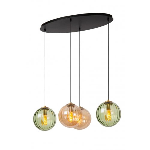 LUCIDE Lucide MONSAREZ - Pendant light - 4xE27 - Green závěsné svítidlo, lustr