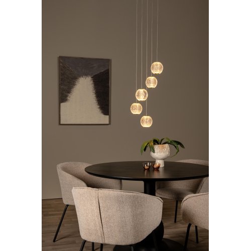 LUCIDE Lucide CINTRA - Pendant light - D32 cm - LED - 5x4,7W 2700K - Transpar závěsné svítidlo, lust - obrázek