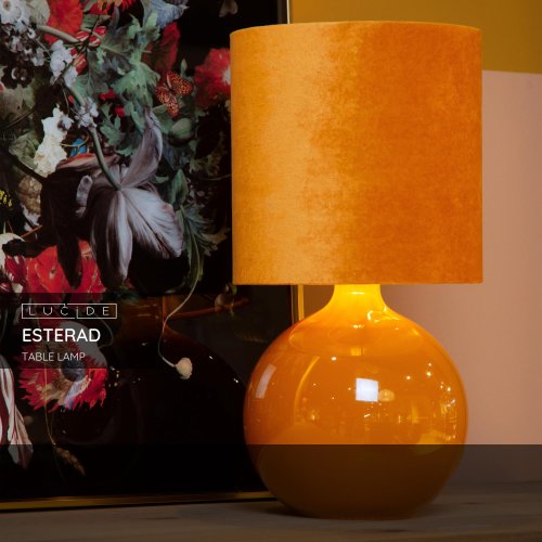 LUCIDE Lucide ESTERAD - Table lamp - 1xE14 - Ocher Yellow stolní lampa - obrázek