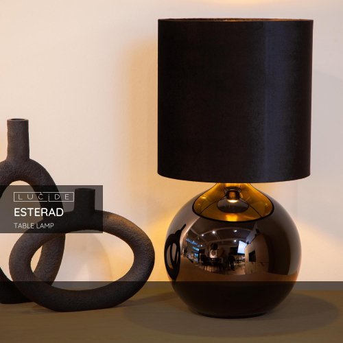 LUCIDE Lucide ESTERAD - Table lamp - 1xE14 - Black stolní lampa - obrázek
