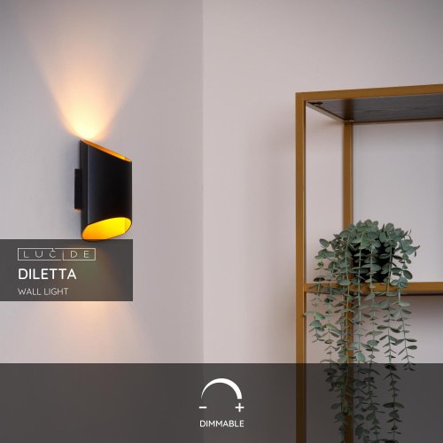 LUCIDE Lucide DILETTA - Wall light - 1xG9 - Black nástěnné svítidlo - obrázek