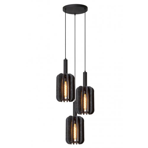 LUCIDE Lucide RAFAL - Pendant light - Ă 50 cm - 3xE27 - Grey závěsné svítidlo, lustr