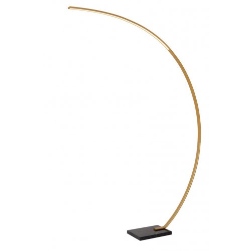 LUCIDE Lucide CURVE - Arc floor lamp - LED Dim. - Matt Gold / Brass stojací lampa