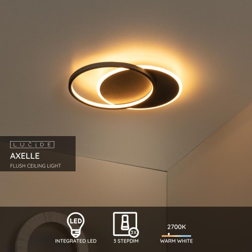 LUCIDE Lucide AXELLE - Flush ceiling light - LED Dim. - 1x24W 2550K/2850K - 3 - obrázek