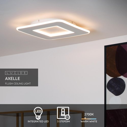 LUCIDE Lucide AXELLE - Flush ceiling light - LED Dim. - 1x24W 2550K/2850K - 3 - obrázek