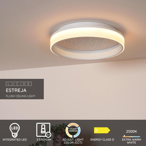 LUCIDE Lucide ESTREJA - Flush ceiling light - ? 40 cm - LED Dim. - 2500K/3000 - obrázek
