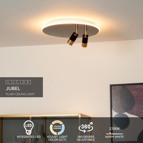 LUCIDE Lucide JUBEL - Flush ceiling light - ? 40 cm - LED Dim. - 2700K - Gun - obrázek