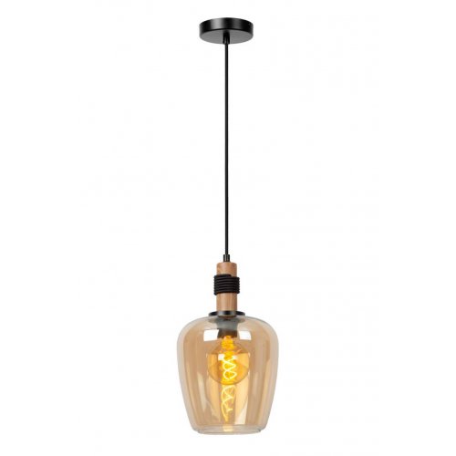 LUCIDE Lucide ILONA - Pendant light - ? 18 cm - 1xE27 - Amber závěsné svítidlo, lustr