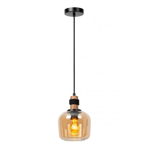 LUCIDE Lucide ILONA - Pendant light - ? 18 cm - 1xE27 - Amber závěsné svítidlo, lustr