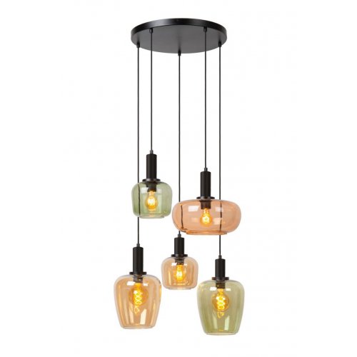LUCIDE Lucide ILONA - Pendant light - 5xE27 - Black závěsné svítidlo, lustr