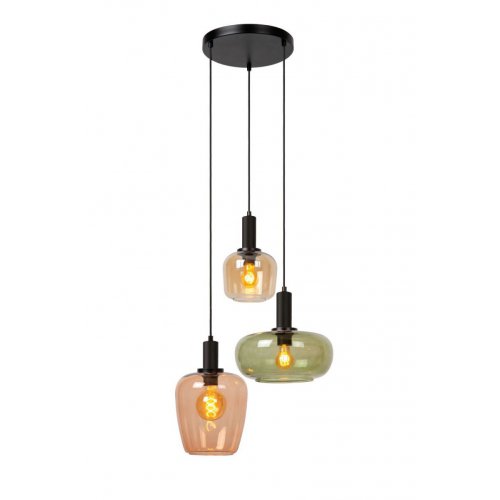 LUCIDE Lucide ILONA - Pendant light - 3xE27 - Black závěsné svítidlo, lustr