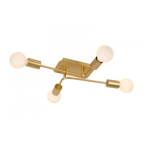 LUCIDE Lucide LESTER - Flush ceiling light - 4xE27 - Matt Gold / Brass