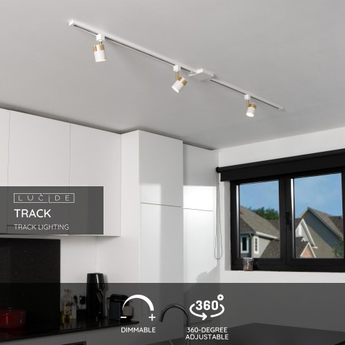 LUCIDE Lucide TRACK FLORIS Track spot - 1-circuit Track lighting system - 1xG bodové svítidlo, bodov - obrázek