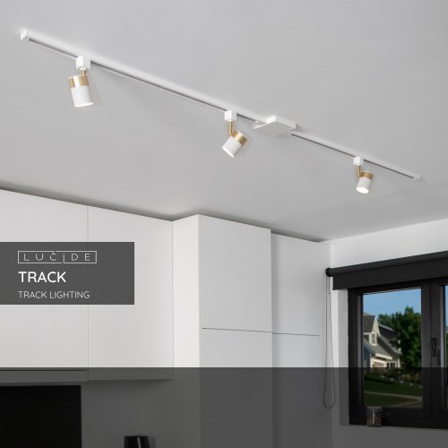 LUCIDE Lucide TRACK L-connector - 1-circuit Track lighting system - Left - Wh - obrázek