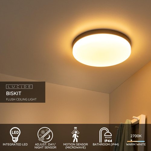 LUCIDE Lucide BISKIT - Flush ceiling light Bathroom - Ă40 cm - LED - 1x36W 2 - obrázek