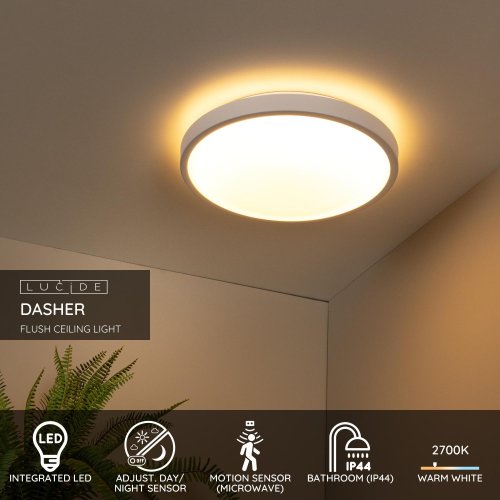 LUCIDE Lucide DASHER - Flush ceiling light Bathroom - Ă41 cm - LED - 1x24W 2 - obrázek