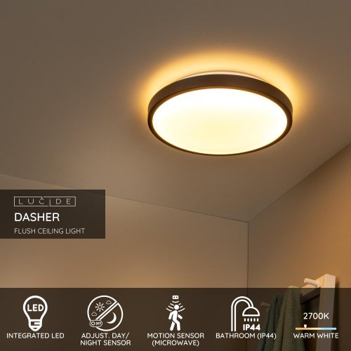 LUCIDE Lucide DASHER - Flush ceiling light Bathroom - Ă41 cm - LED - 1x24W 2 - obrázek