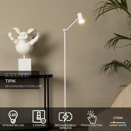 LUCIDE Lucide TIPIK - Rechargeable Floor lamp - Battery - LED Dim. - 1x3W 270 stolní lampa - obrázek