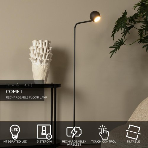 LUCIDE Lucide COMET - Rechargeable Floor lamp - Battery - LED Dim. - 1x3W 270 stojací lampa - obrázek