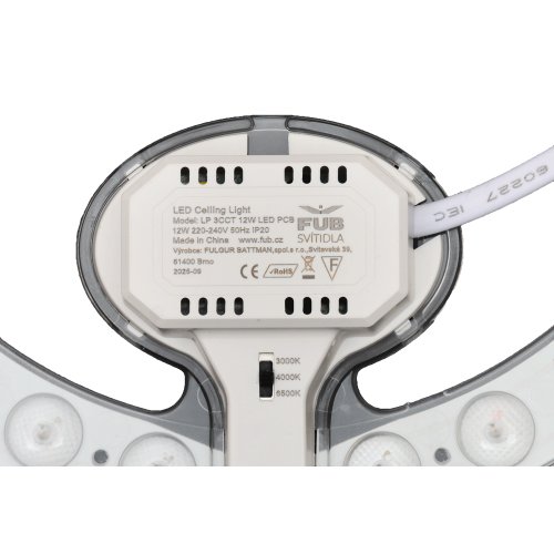 LED modul FULGUR BATTMAN LP 3CCT 12W LED PCB s magnety a přepínačem chromatičností 3000K/4000K/6500K