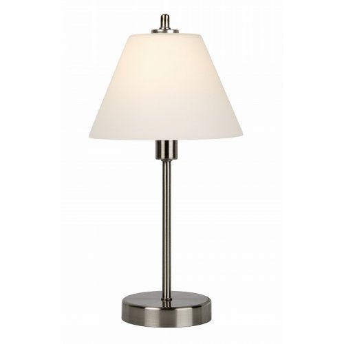 LUCIDE TOUCH Table Lamp E14/40 Satin chrome/Opal Glass, stolní lampa - obrázek