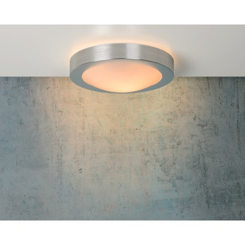 LUCIDE FRESH Ceiling Light IP44 1xE27 D27cm Satin Chrome, stropní svítidlo - obrázek